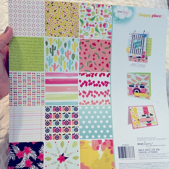 Like New Dear Lizzy Happy Place 12x12 scrapbook paper pad 47 pages - Picture 5 of 16